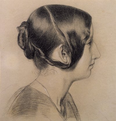 صورة شخصية لسيدة شابة ، 1840 (طباشير ملونة على الورق) بواسطة English School