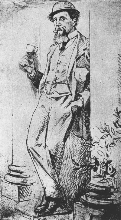 صورة لتشارلز ديكنز (1812-1870) ، من الشرب مع ديكنز كتبها سيدريك تشارلز ديكنز بواسطة مدرسة اللغة الإنجليزية