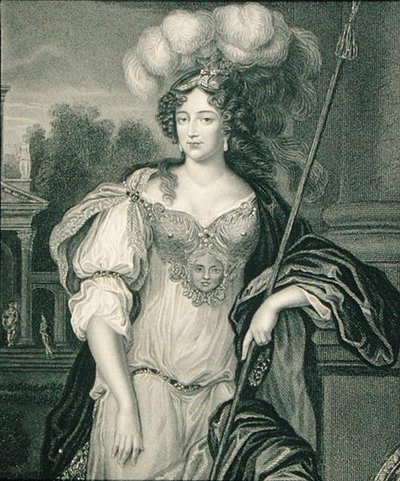 صورة لفرانسيس تيريزا ستيوارت (1647-1702) دوقة ريتشموند ولينوكس ، من "لوحات لودج البريطانية" بواسطة مدرسة اللغة الإنجليزية