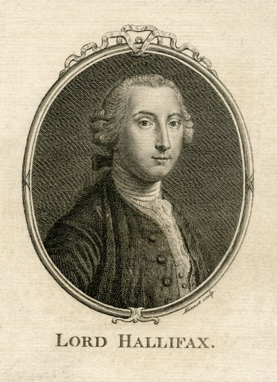 صورة لجورج مونتاجو دونك ، إيرل هاليفاكس الثاني (1716-1771) ، منقوش بواسطة عليامات بواسطة مدرسة اللغة الإنجليزية