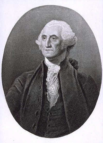 صورة لجورج واشنطن (1732-1799) (نقش) بواسطة مدرسة اللغة الإنجليزية