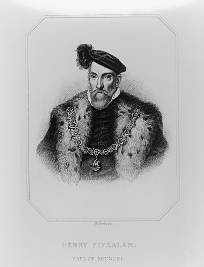 صورة لهنري فيتسالان ، 12 إيرل أرونديل (c.1512-1580) من "صور لودج البريطانية" ، 1823 بواسطة مدرسة اللغة الإنجليزية