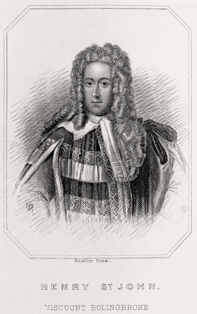 صورة هنري سانت جون ، Viscount Bolingbroke ، ١٨٣٥ بواسطة مدرسة اللغة الإنجليزية