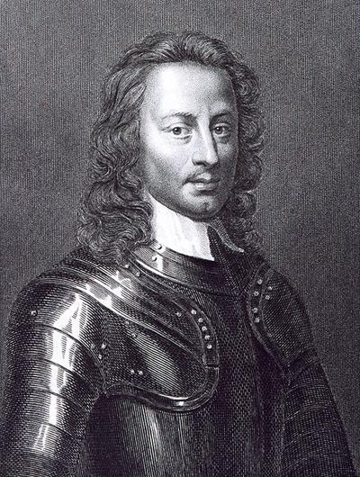 صورة جون هامبدن (1594-1643) (نقش) بواسطة مدرسة اللغة الإنجليزية