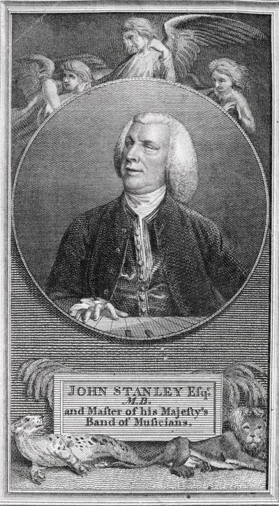 صورة جون ستانلي (1712-86) بواسطة مدرسة اللغة الإنجليزية