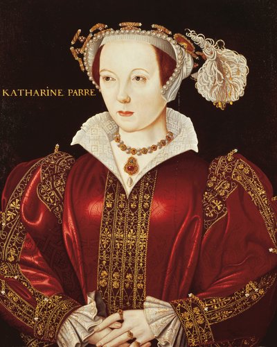 Portrait of Katherine Parr, c.1545 (oil on panel) بواسطة مدرسة اللغة الإنجليزية
