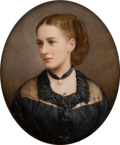 صورة للسيدة إيدا لوملي ، Viscountess Newport 1870 بعد ذلك كونتيسة برادفورد (1848-1936) ، 1868-1936 (صورة ملونة يدويًا) بواسطة مدرسة اللغة الإنجليزية