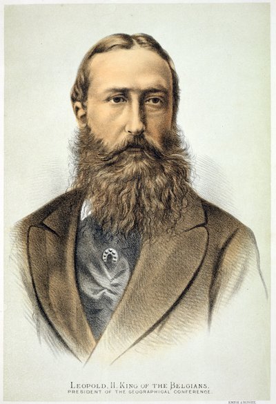 صورة ليوبولد الثاني (1835-1909) ، ملك بلجيكا (1865-1909) بواسطة English School