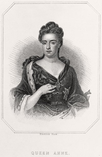 صورة الملكة آن ، 1835 بواسطة مدرسة اللغة الإنجليزية