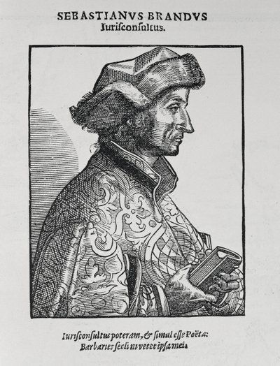 صورة سيباستيان برانت (c.1458-1521) من السرد والتاريخ النقدي لأمريكا ، حرره جاستن وينسور ، لندن ، 1886 بواسطة مدرسة اللغة الإنجليزية
