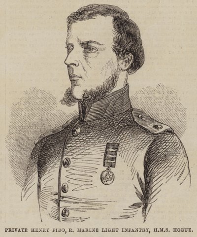 Private Henry Fido, Royal Marine Light Infantry, HMS Hogue (engraving) بواسطة مدرسة اللغة الإنجليزية