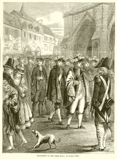 موكب تيير عتات ، في باريس ، 1789 بواسطة مدرسة اللغة الإنجليزية