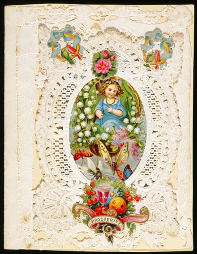 الازدهار ، بطاقة عيد الحب ، 1870 (لون ليثو على ورق) بواسطة مدرسة اللغة الإنجليزية