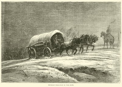 موقع ميداني بروسي في الثلج ، أكتوبر 1870 بواسطة مدرسة اللغة الإنجليزية