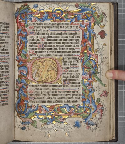 Psalter with Sarum use calendar, Fol 82 recto, c.1425-75 (ink, paint & gold on vellum) بواسطة مدرسة اللغة الإنجليزية
