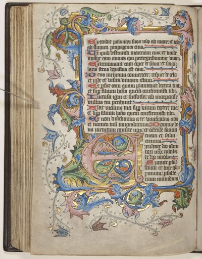 سفر المزامير مع تقويم استخدام Sarum ، حوالي 1425-75 (حبر وطلاء وذهب على رق) بواسطة مدرسة اللغة الإنجليزية