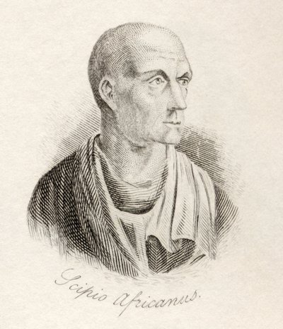 سكيبيو أفريكانوس ، من قاموس كراب التاريخي ، نُشر عام 1825 بواسطة مدرسة اللغة الإنجليزية