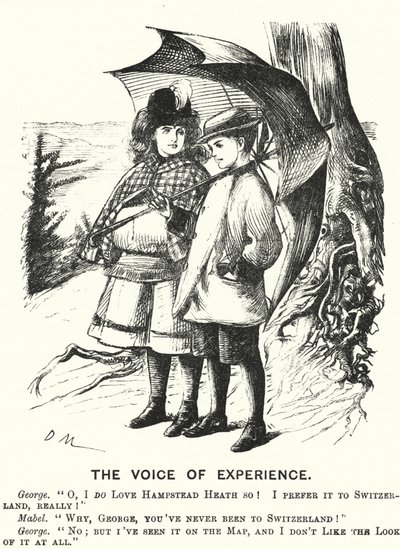 Punch cartoon: The Voice of Experience (engraving) بواسطة مدرسة اللغة الإنجليزية