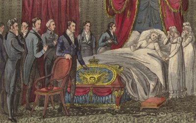 Queen Caroline on her deathbed, Brandenburg House, Hammersmith, London بواسطة مدرسة اللغة الإنجليزية