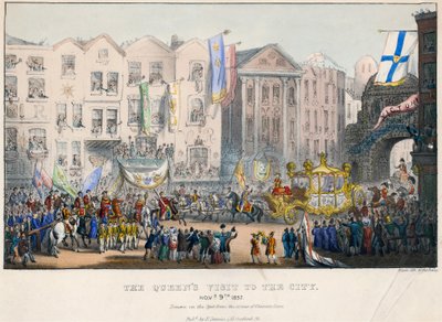 الزيارة الأولى للملكة فيكتورياس إلى مدينة لندن ، 9 نوفمبر 1837 بواسطة مدرسة اللغة الإنجليزية