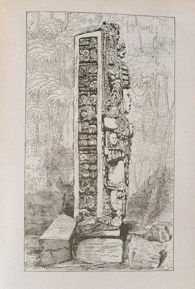 تمثيل المايا الهيروغليفية على لوحة ، من "السرد والتاريخ النقدي لأمريكا" ، حانة. عام 1889 بواسطة مدرسة اللغة الإنجليزية