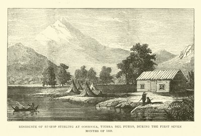 مقر الأسقف ستيرلنغ في أوشوايا ، تييرا ديل فويغو ، خلال الأشهر السبعة الأولى من عام 1869 بواسطة مدرسة اللغة الإنجليزية