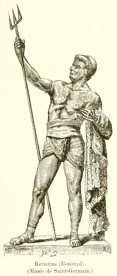 Retiarius (المستعادة). (متحف سان جيرمان) بواسطة مدرسة اللغة الإنجليزية