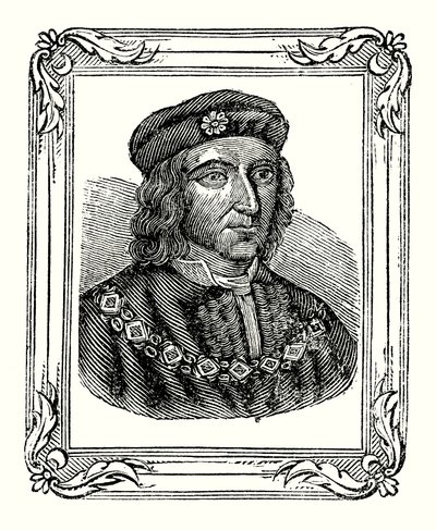 Richard III was born in 1450, crowned in 1483, slain in 1485 (engraving) بواسطة مدرسة اللغة الإنجليزية