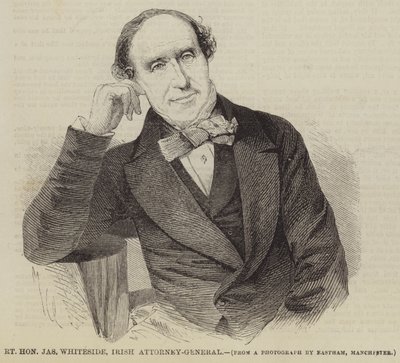 Right Honourable Jas Whiteside, Irish Attorney-General (engraving) بواسطة مدرسة اللغة الإنجليزية