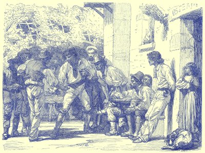 الرومان يلعبون في مورا ، رسم توضيحي من Illustrated Travels ، تم تحريره بواسطة HW Bates ، تم نشره عام 1880 (صورة محسنة رقميًا) بواسطة مدرسة اللغة الإنجليزية