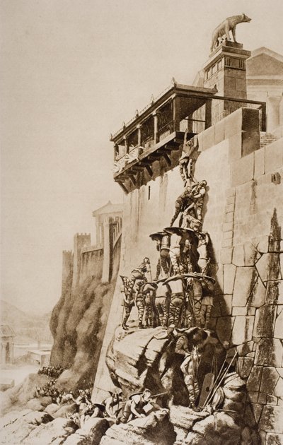 تم حفظ روما من قبل الأوزان المقدسة في جونو ، التوضيح من "مخطط التاريخ" بقلم HG Wells ، المجلد الأول ، نشر في 1920 بواسطة مدرسة اللغة الإنجليزية