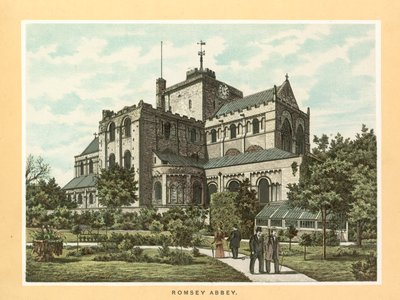 دير رومسي (مطبوعة حجرية ملونة) بواسطة مدرسة اللغة الإنجليزية