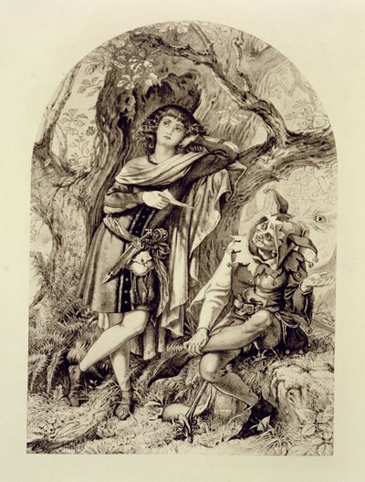 روزاليند و Touchstone ، الفصل الثالث المشهد 2 ، كما تحبها ، بقلم ويليام شكسبير (1564-1616) بواسطة مدرسة اللغة الإنجليزية