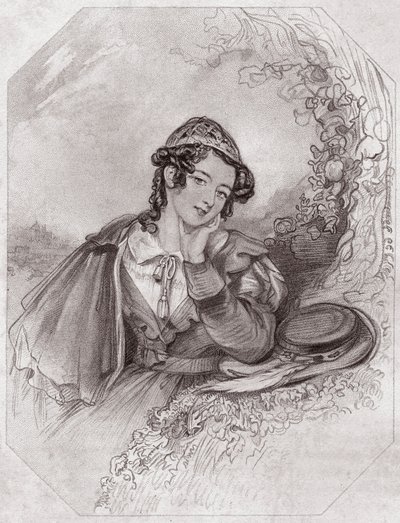 روزاليندي ، ابنة الدوق العجوز (كما يحلو لك) روزاليند ، ابنة ديوك سينيور (كما تحبها) في - "" معرض شكسبير النسائي ، مجموعة من 45 صورة جادة لفنانين من أوائل لندن ، غنية بالإشعارات النقدية والأدبية " "" ci بواسطة مدرسة اللغة الإنجليزية