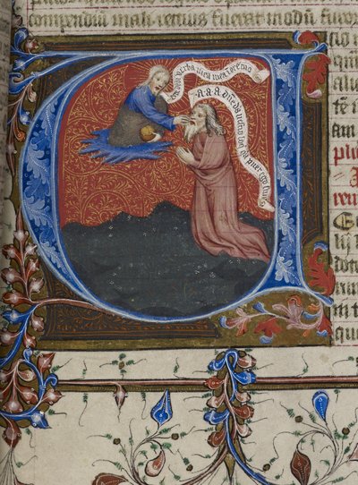 Royal MS 1 E IX، f.193 إرميا مستوحى من الله (ورق) بواسطة مدرسة اللغة الإنجليزية