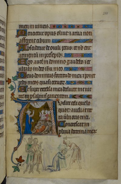Royal MS 2 B VII f.288r ، from The Queen Mary Psalter، c.1310-20 (ورق) بواسطة مدرسة اللغة الإنجليزية