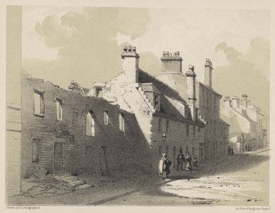 Ruined House, Rottenrow (engraving) بواسطة مدرسة اللغة الإنجليزية
