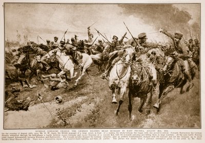 القوزاق الروس يتهمون رأس فرسان الموتى الألمان ، 1914-1919 بواسطة مدرسة اللغة الإنجليزية