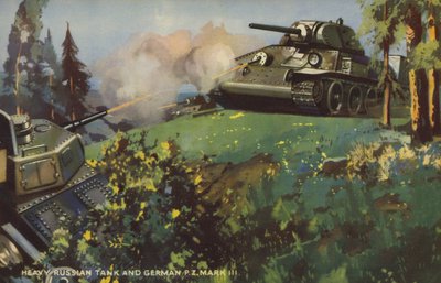 الدبابة الثقيلة الروسية والألمانية Panzer III ، الحرب العالمية الثانية (لون ليثو) بواسطة مدرسة اللغة الإنجليزية