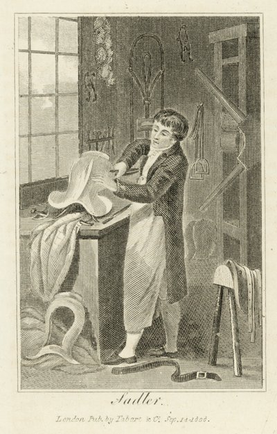 Saddler (engraving) بواسطة مدرسة اللغة الإنجليزية