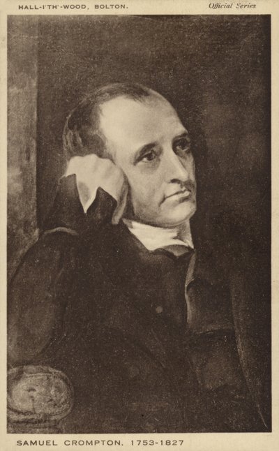 صامويل كرومبتون (1753-1827)، المخترع الإنجليزي لمغزل البغل (ليثو) بواسطة مدرسة اللغة الإنجليزية