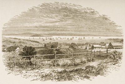 سان فرانسيسكو عام 1849 ، من "الصور الأمريكية" ، نشرتها جمعية المسالك الدينية ، 1876 (النقش) بواسطة مدرسة اللغة الإنجليزية