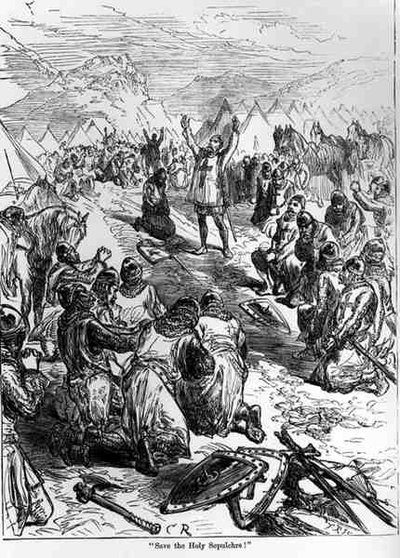 أنقذ القبر المقدس ، ريتشارد الأول (1157-99) قبل معركة أرصوف ، يوليو 1191 بواسطة مدرسة اللغة الإنجليزية