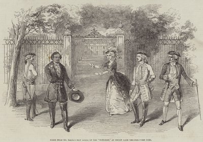 مشهد من أوبرا السيد Balfe الجديدة لـ "Bondman" ، في مسرح Drury Lane ، The Duel (نقش) بواسطة مدرسة اللغة الإنجليزية