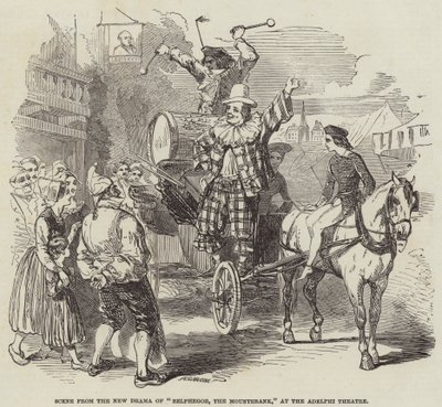مشهد من الدراما الجديدة لـ "Belphegor، The Mountebank" في مسرح أديلفي (نقش) بواسطة مدرسة اللغة الإنجليزية