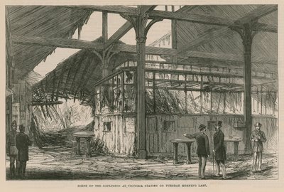 مشهد الانفجار في محطة فيكتوريا صباح الثلاثاء الماضي 1884 بواسطة مدرسة اللغة الإنجليزية
