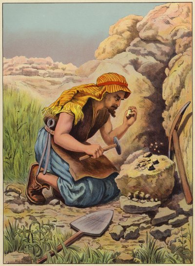 Searching for hidden treasure (colour litho) بواسطة مدرسة اللغة الإنجليزية