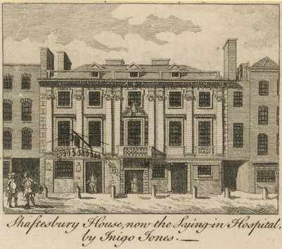 منزل شافتسبري ، الآن الكذب في المستشفى ، صممه Inigo Jones بواسطة مدرسة اللغة الإنجليزية