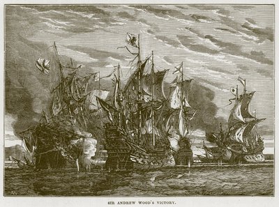 انتصار السير أندرو وودز ، رسم توضيحي من البحر من تأليف F. Whymper بواسطة مدرسة اللغة الإنجليزية