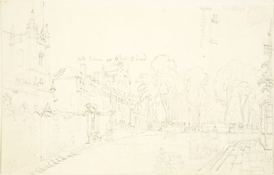 Sketch for College Green (pencil on paper) بواسطة مدرسة اللغة الإنجليزية
